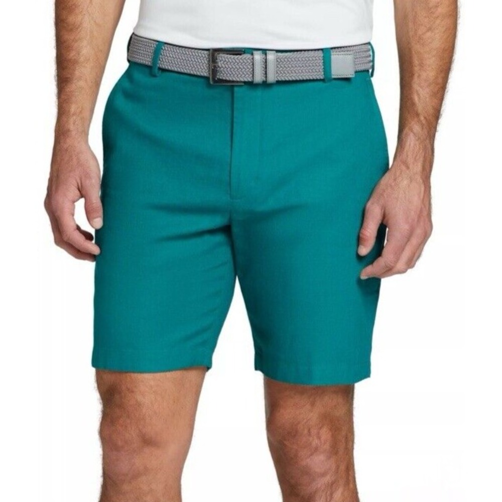 Walter Hagen Mens Clubhouse Linen Golf Shorts Teal Green W42" Inseam 9"